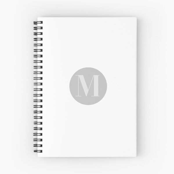 Item preview, M initial (grey) designed and sold by EMXEdesigns.