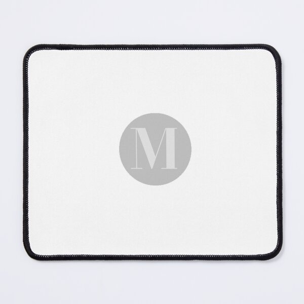 Item preview, M initial (grey) designed and sold by EMXEdesigns.