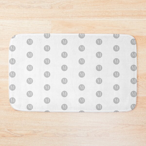 Item preview, M initial (grey) designed and sold by EMXEdesigns.