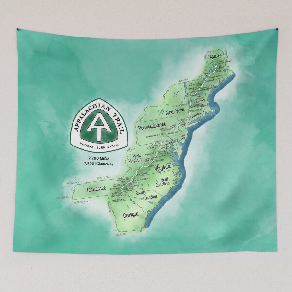 Item preview, Appalachian Trail Map designed and sold by Nicmunk-Design.