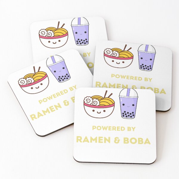 Item preview, POWERED BY RAMEN & BOBA designed and sold by Elwebbie.