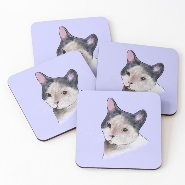 Item preview, White and black cat designed and sold by ColoursOfFrance.