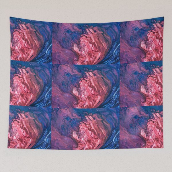 Item preview, Pink & Blue Liquid Marble Painting  designed and sold by newburyboutique.