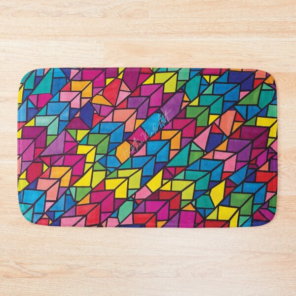 Item preview, Permanent Marker Stained Glass Block Art designed and sold by HeatherNafeArt.
