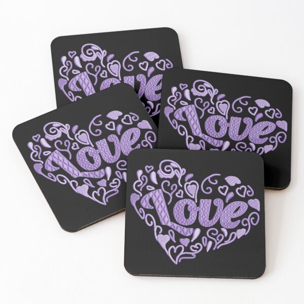 Item preview, Love in Love heart Soft Lilac Embroidered Look designed and sold by Trinket-Trickster.