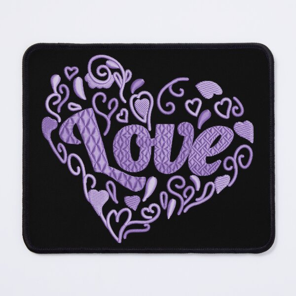 Item preview, Love in Love heart Soft Lilac Embroidered Look designed and sold by Trinket-Trickster.