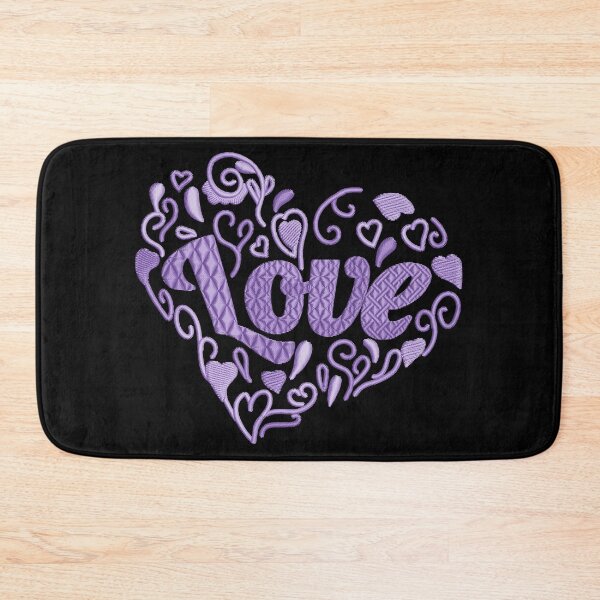 Item preview, Love in Love heart Soft Lilac Embroidered Look designed and sold by Trinket-Trickster.