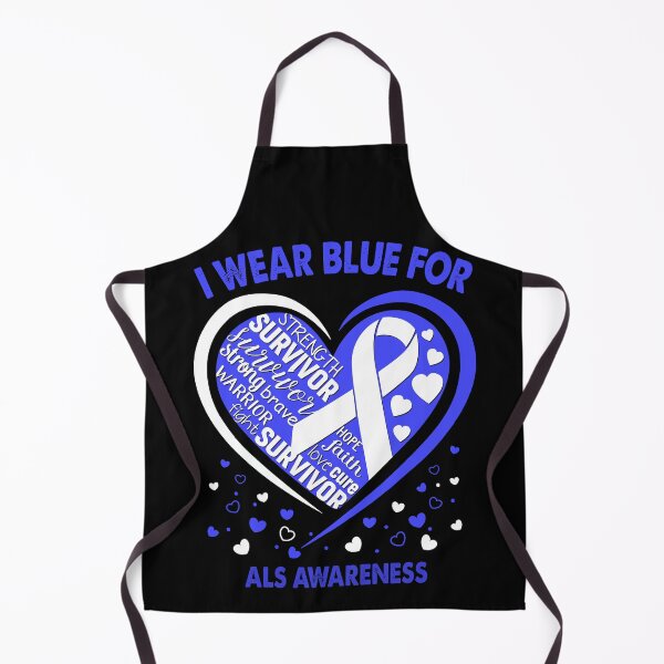 Item preview, I Wear Blue For ALS Survivor Heart Ribbon designed and sold by heppenp.