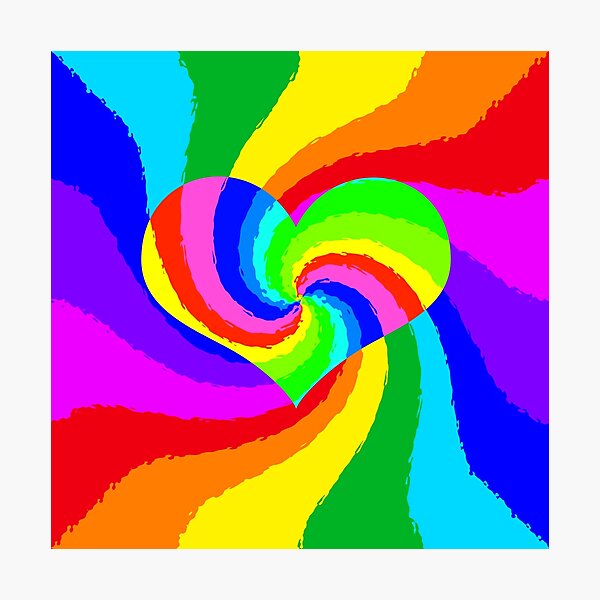 Item preview, Wild Rainbow Heart by IdeaJones designed and sold by IdeaJones.