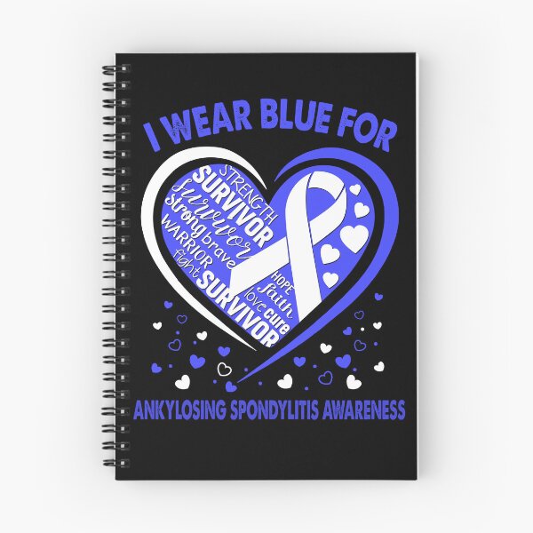 Item preview, I Wear Blue For Ankylosing Spondylitis Survivor Heart Ribbon designed and sold by heppenp.