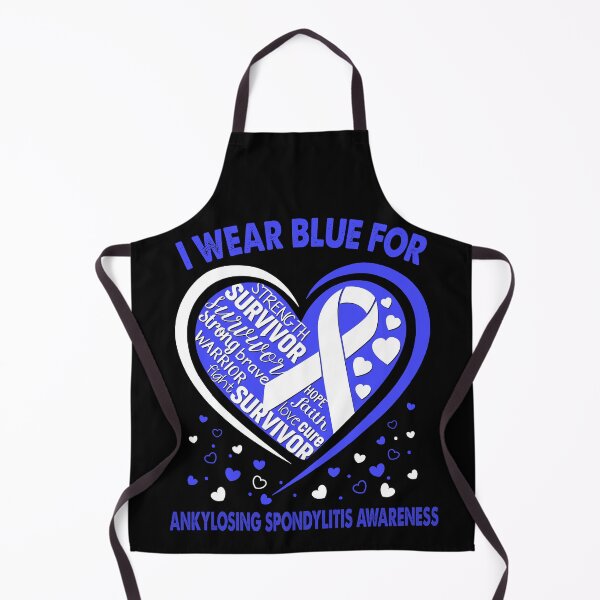 Item preview, I Wear Blue For Ankylosing Spondylitis Survivor Heart Ribbon designed and sold by heppenp.