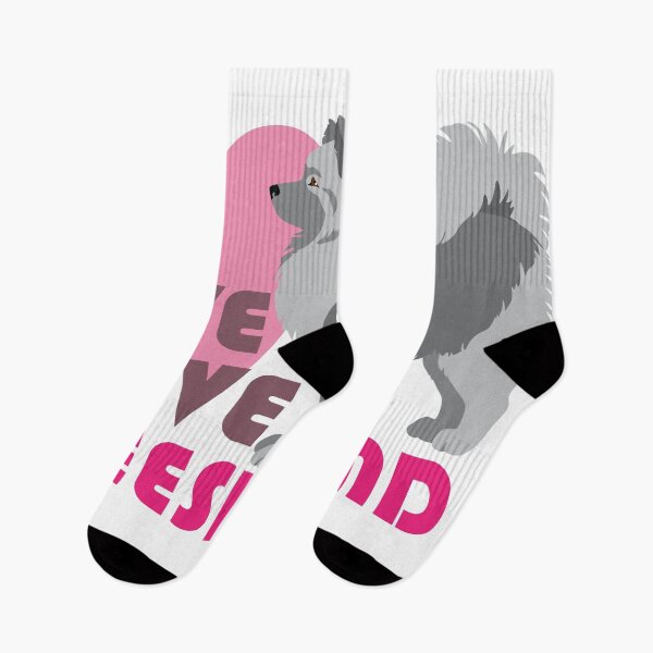 Artikelvorschau, Leben Sie Liebes-Keeshond-Herz-Grafik-Rosa entworfen und verkauft von ThoughtsDesigns.