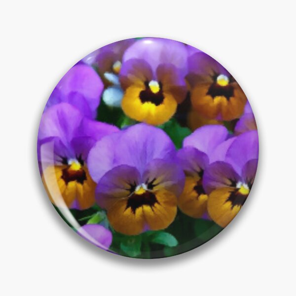 Artikelvorschau, Little Purple Pansies getrimmt in Gelbgold entworfen und verkauft von SaraValor.