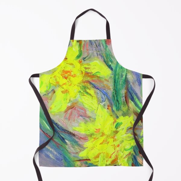 Impressionism Art - Claude Monet - Jonquilles - Yellow Flowers - Public Domain Art Apron