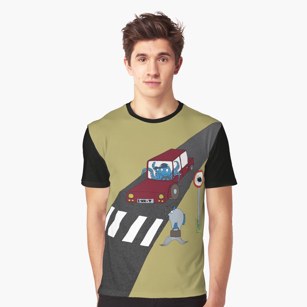 Fish Crossing Graphic T-Shirt