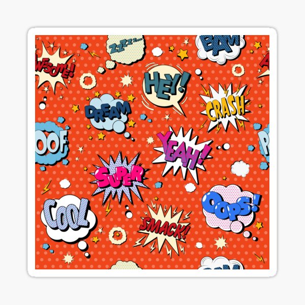 Item preview, Comics Bubbles Seamless Pattern in Pop Art Style designed and sold by ivector.