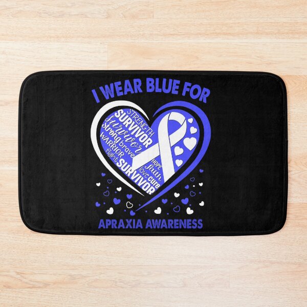 Item preview, I Wear Blue For Apraxia Survivor Heart Ribbon designed and sold by heppenp.