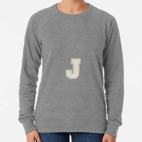 J Letter Patch Lightweight Sweatshirt