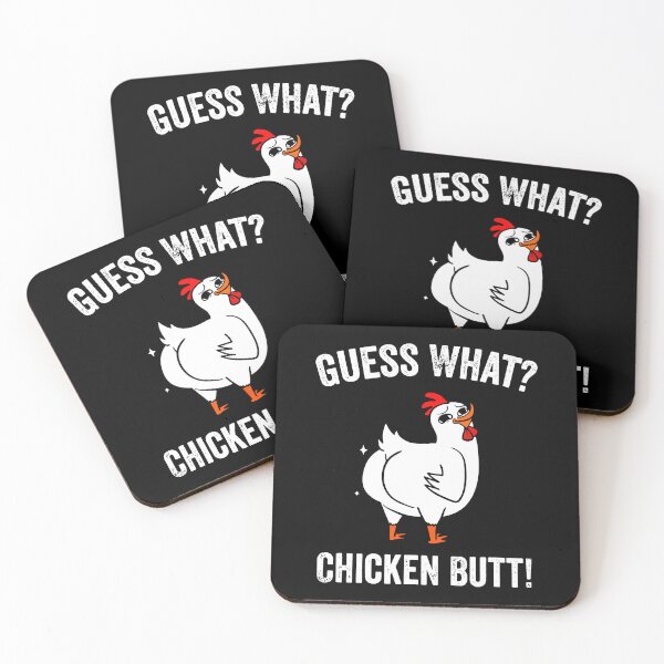 Item preview, What Chicken Butt White T designed and sold by Ornv.