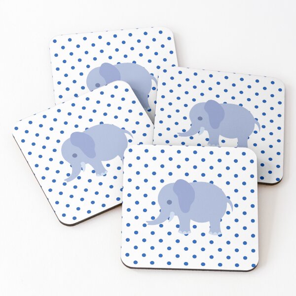 Item preview, Blue Polka Dot Elephant designed and sold by The-Chic-Peach.
