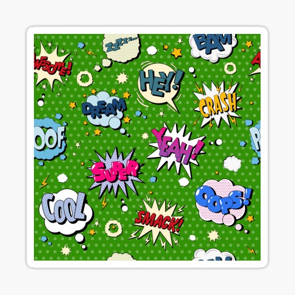 Item preview, Comics Bubbles Seamless Pattern in Pop Art Style designed and sold by ivector.