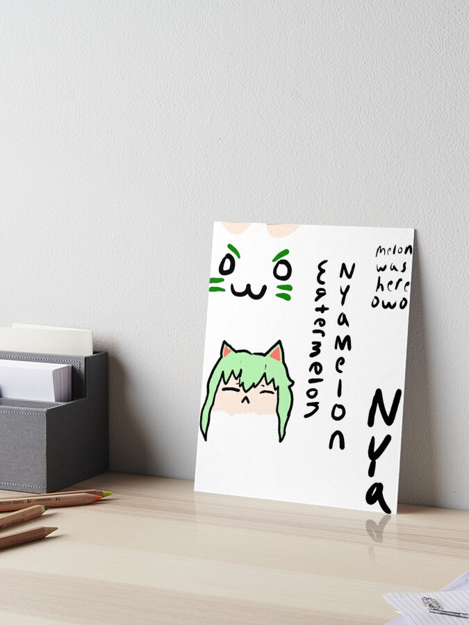 Anime pout face Art Board Print for Sale by Nyamelon