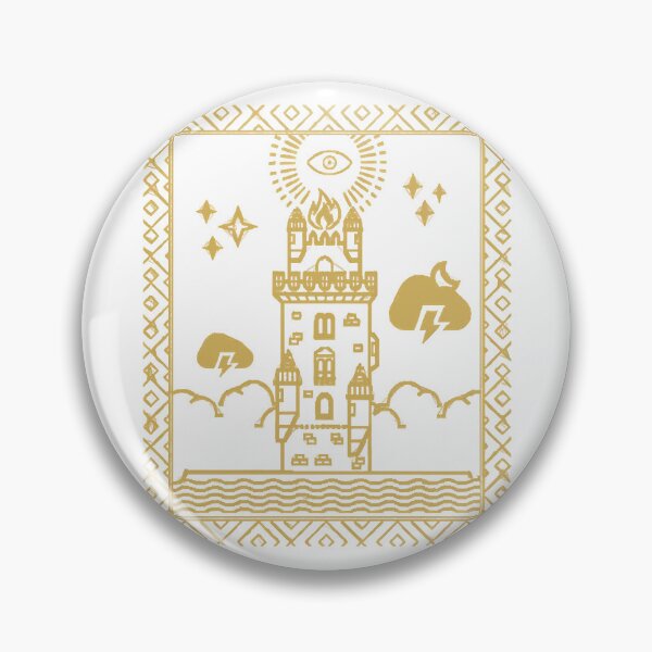 Item preview, Tarot Card - The Tower - Gold  designed and sold by Fa6gEmsz.
