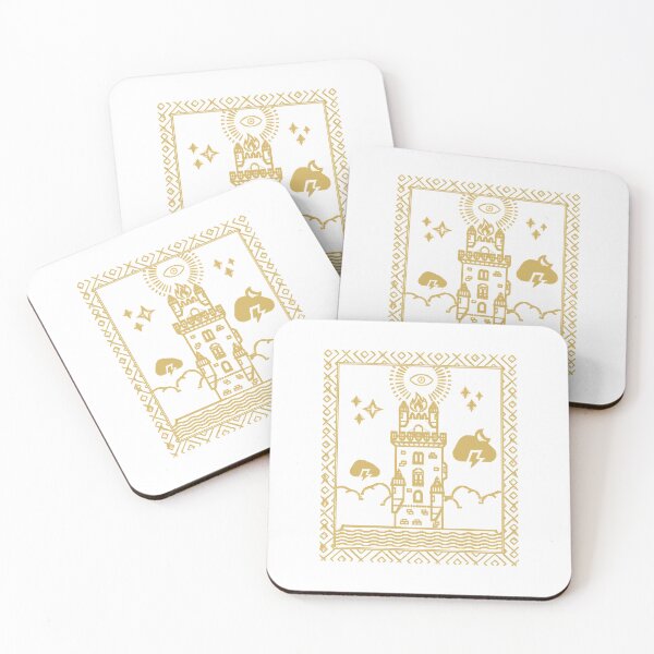 Item preview, Tarot Card - The Tower - Gold  designed and sold by Fa6gEmsz.