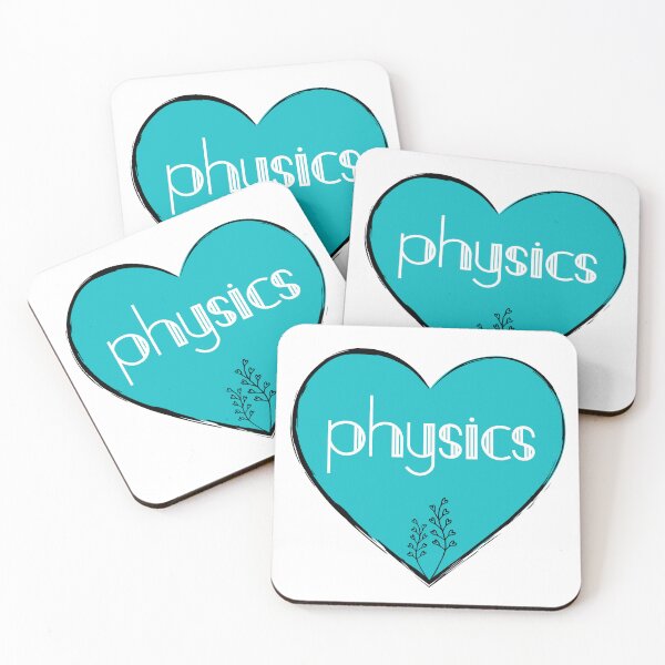 Item preview, I Love Physics Aqua Floral Minimal Heart designed and sold by SpringMoonPress.