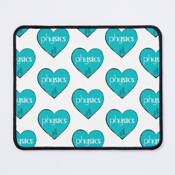 Item preview, I Love Physics Aqua Floral Minimal Heart designed and sold by SpringMoonPress.