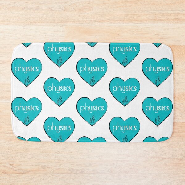 Item preview, I Love Physics Aqua Floral Minimal Heart designed and sold by SpringMoonPress.