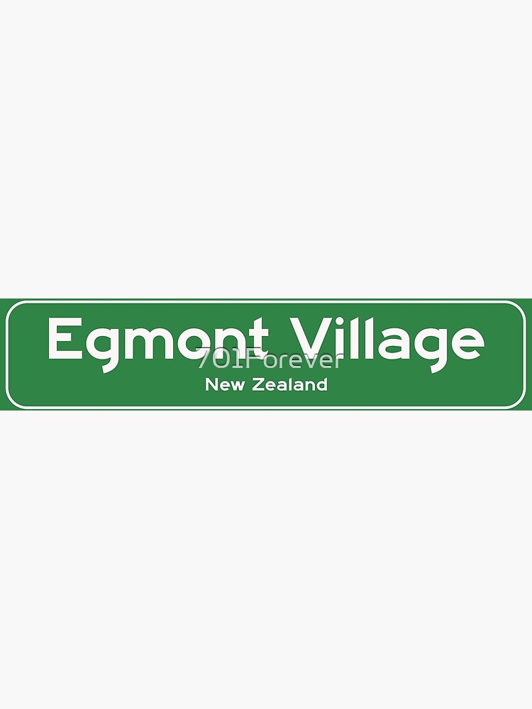 Discover Egmont Village, New Zealand Sign Premium Matte Vertical Poster