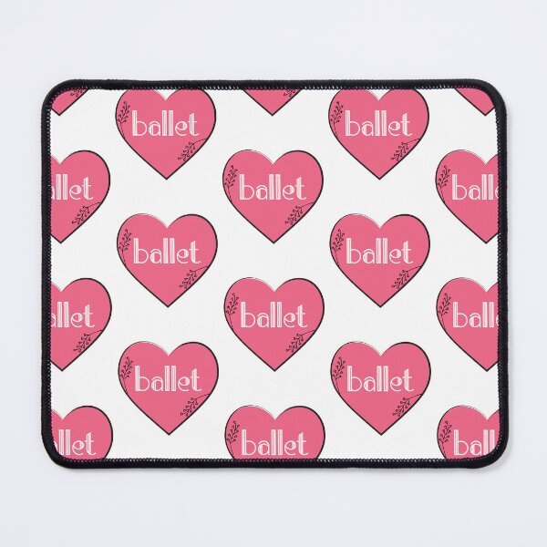 Item preview, I Love Ballet Pink Floral Minimal Heart designed and sold by SpringMoonPress.