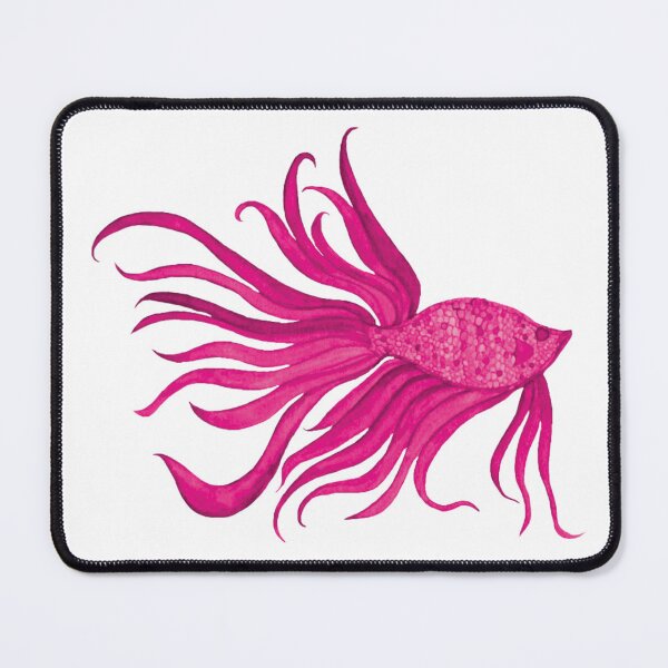 Item preview, Fancy Watercolor Pink Fish designed and sold by HeatherNafeArt.