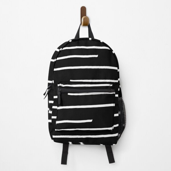 Item preview, White traits on black background - Patterns designed and sold by Foriart.