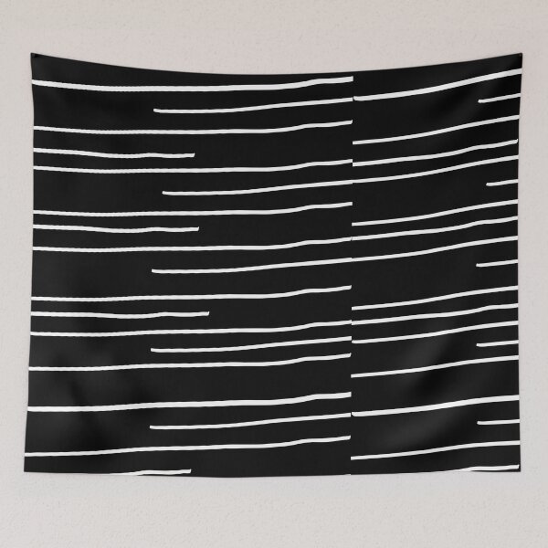 Item preview, White traits on black background - Patterns  designed and sold by Foriart.