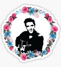 elvis presley - the floral king Sticker