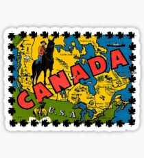 Canada Map Mountie Vintage Travel Decal Sticker