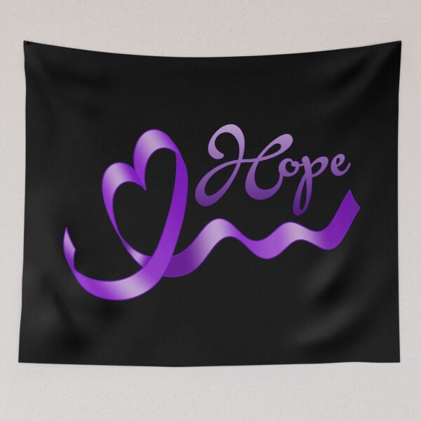 Item preview, Purple Awareness Ribbon with Heart with Hope designed and sold by Alondra.