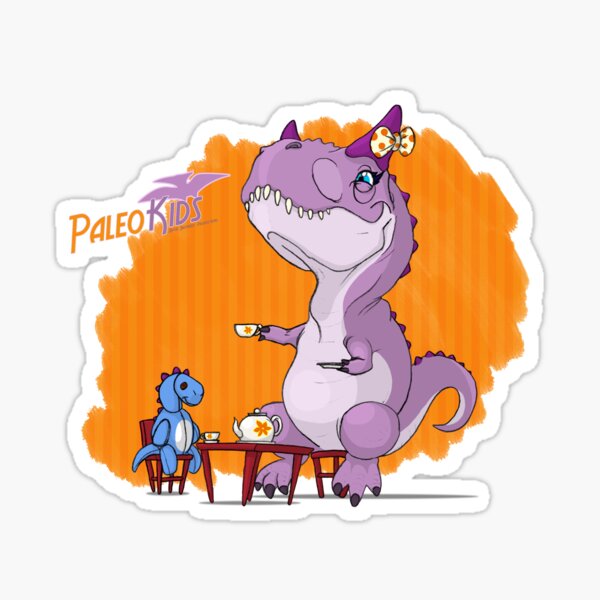 Paleo Kids-Carnotaur Tea Party with Chloe and Spike Sticker
