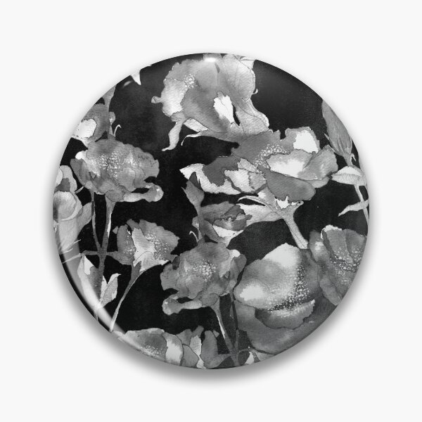 Item preview, Black Watercolor Floral designed and sold by Carolina Diaz.
