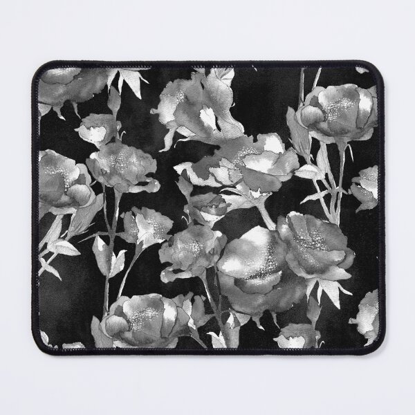 Item preview, Black Watercolor Floral designed and sold by Carolina Diaz.