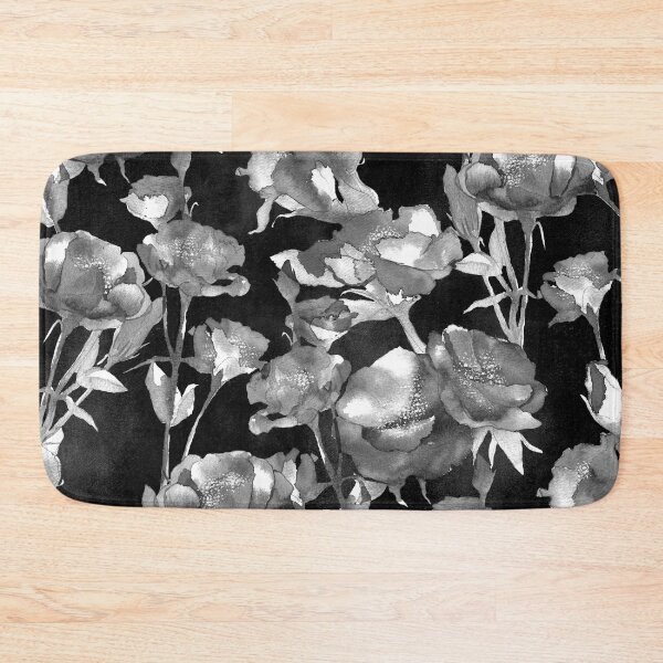 Item preview, Black Watercolor Floral designed and sold by Carolina Diaz.