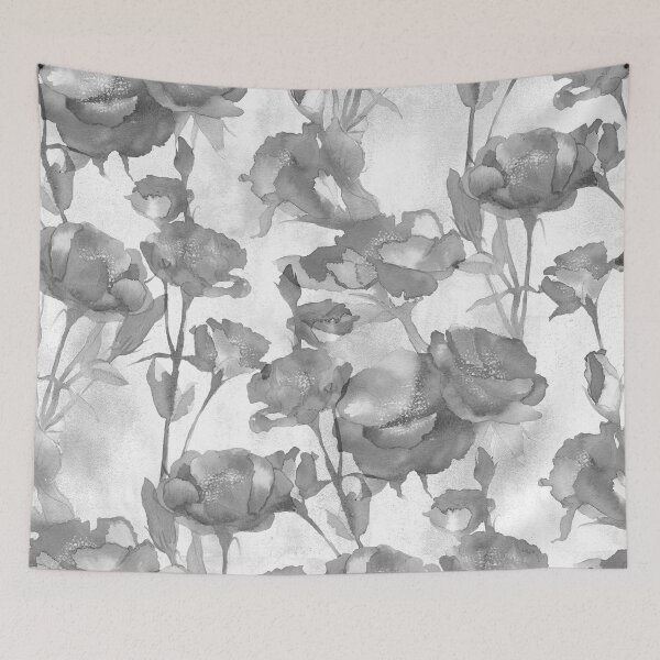 Item preview, Light Gray Watercolor Floral designed and sold by Carolina Diaz.
