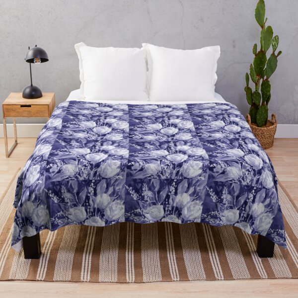 Item preview, Gorgeous Flowers Purple Blue Very Peri Floral Design XXIII designed and sold by Irina Sztukowski.