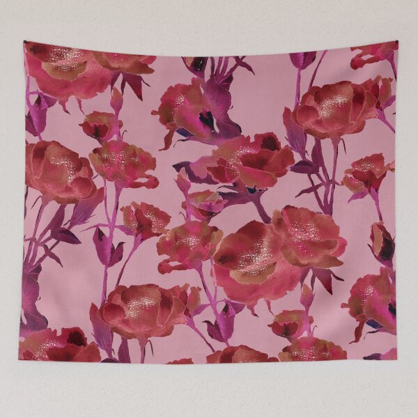 Item preview, Pink Watercolor Floral designed and sold by Carolina Diaz.