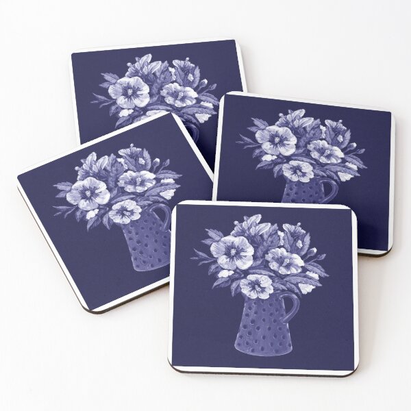 Item preview, Gorgeous Flowers Purple Blue Very Peri Floral Design XXVII designed and sold by Irina Sztukowski.