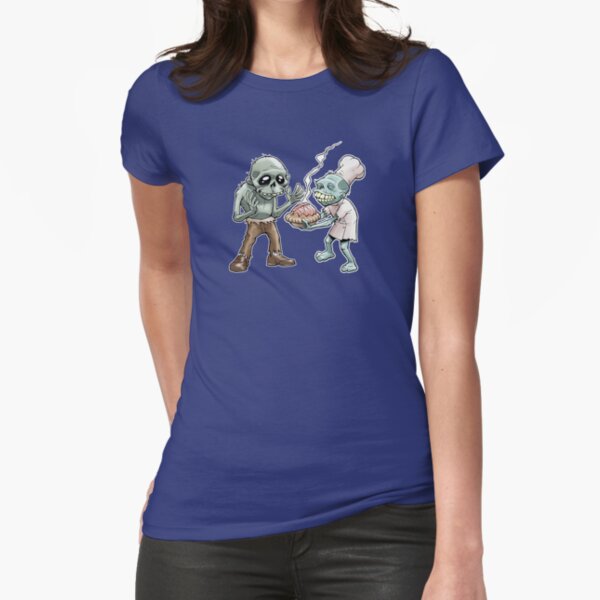 Zombies Share Pie Fitted T-Shirt