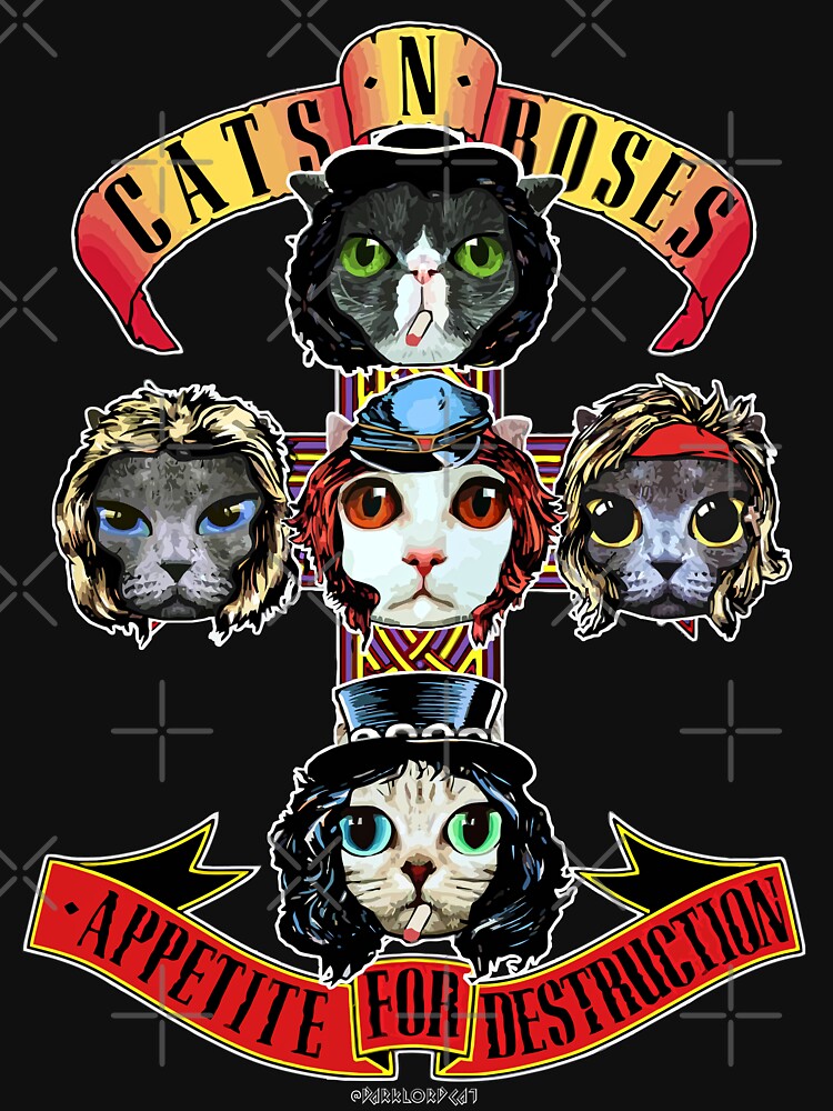 CATS N ROSES by darklordpug