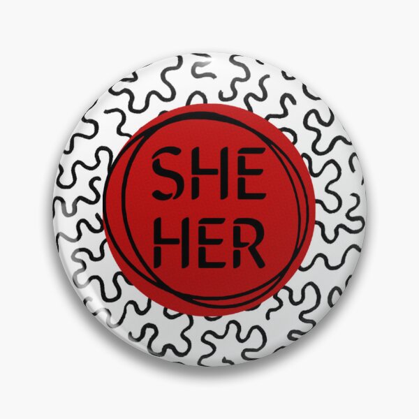Item preview, Primary Pronoun Polygon She/Her Red designed and sold by PennyOaksArt.